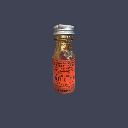 Petit Pot Pharmaceutique Ancien – Pilules Extrait d’Opium – Darrasse Frères Paris – Poison XIXe