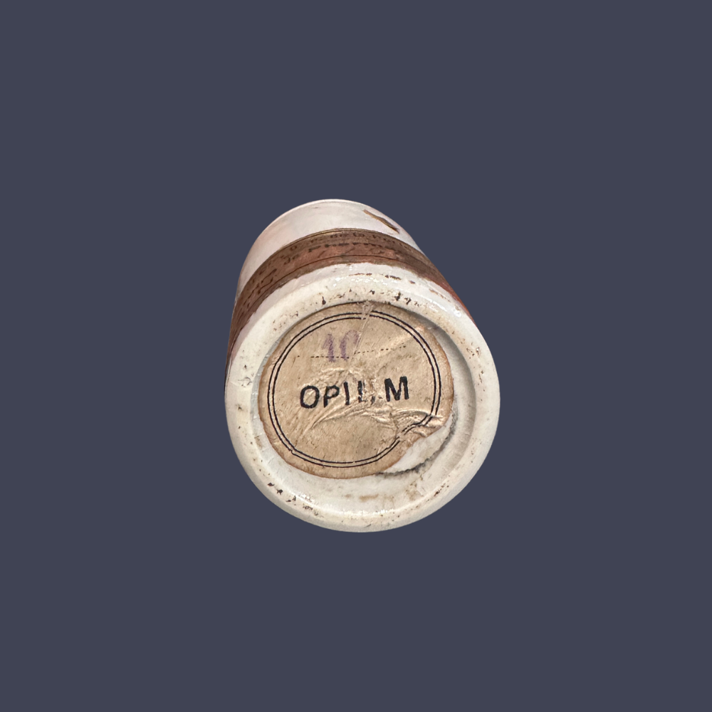 Petit Pot Pharmaceutique Ancien Opium – Laboratoire Adrian & Cie Paris – Apothicaire XIXe