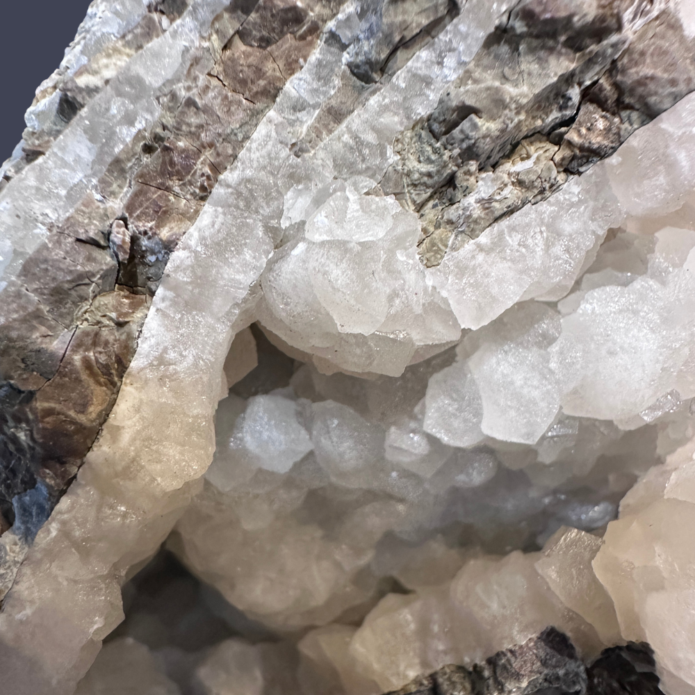 Calcite Blanche Druzy — Bloc Minéral Cristaux Naturels